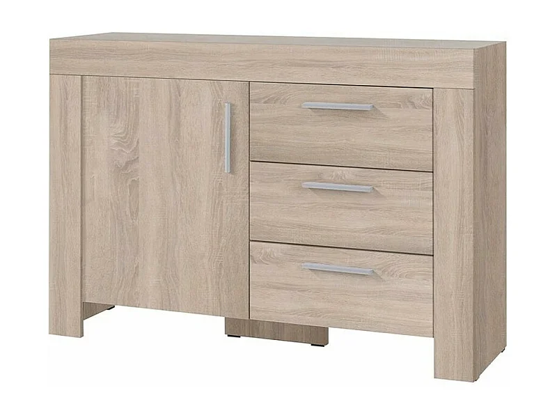 Cómoda Melfeli 108, Con cajones y puertas, Número de cajones: 3, 85x120x42cm