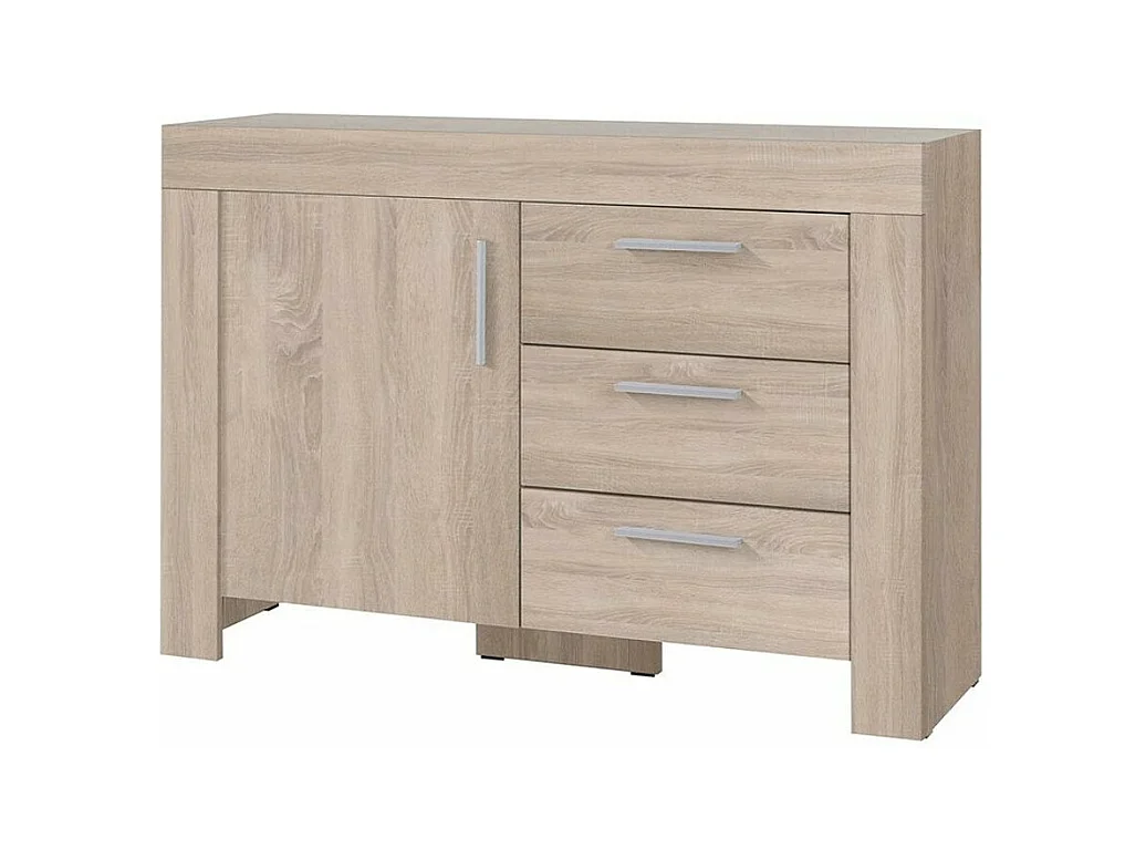 Commode Melfeli 108, Avec tiroirs et portes, Nombre de tiroirs: 3, 85x120x42cm