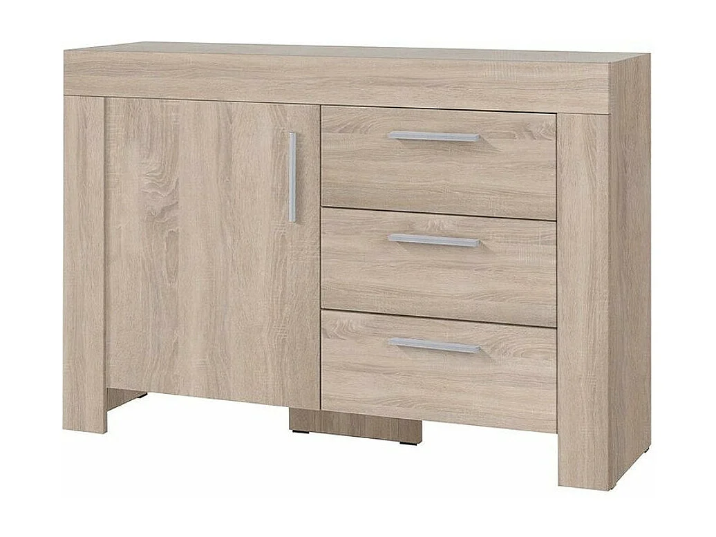 Cómoda Melfeli 108, Con cajones y puertas, Número de cajones: 3, 85x120x42cm