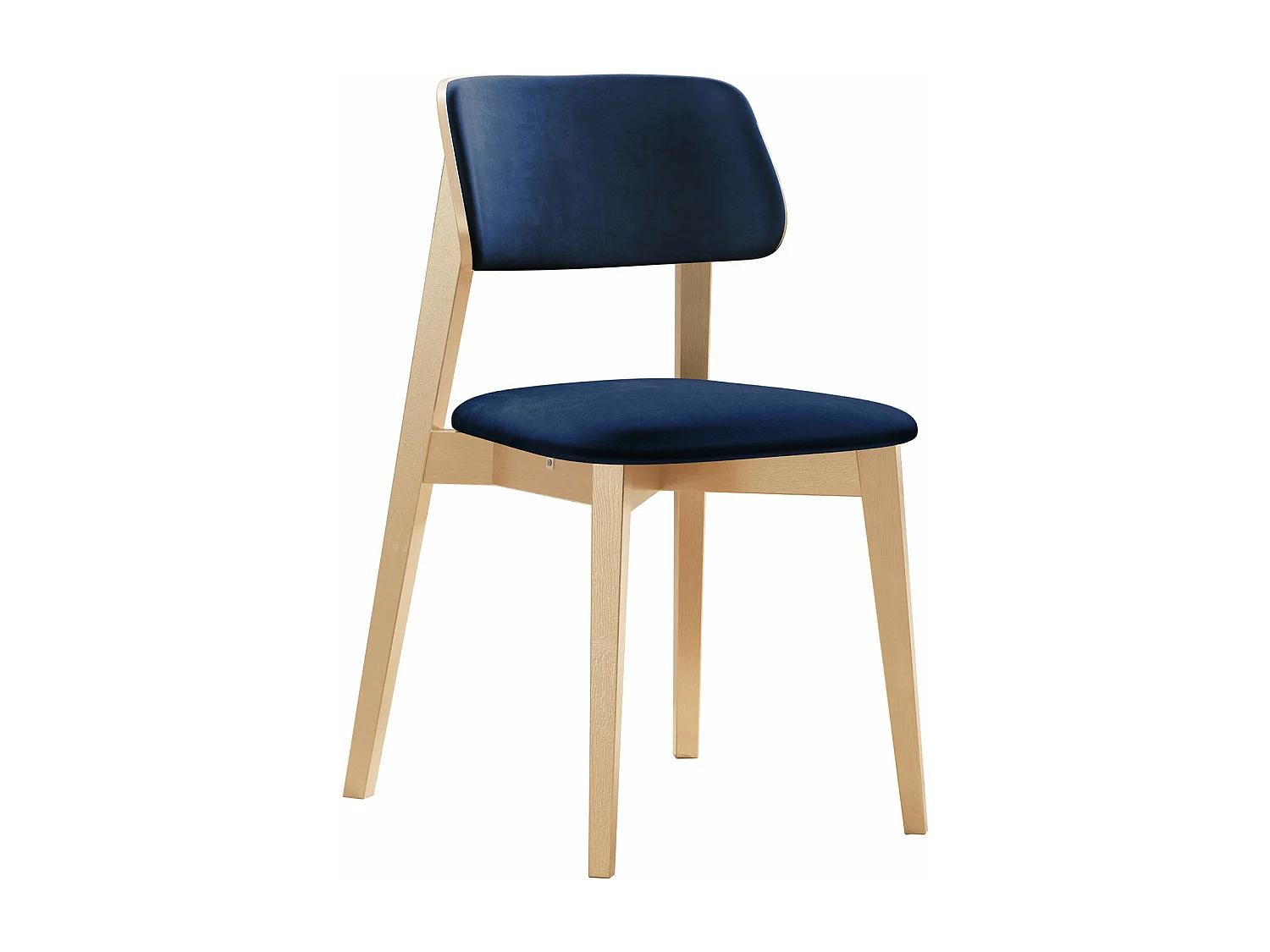 Chaise Dearborn 100, 80x46x49cm, Tissu, En bois, Bois