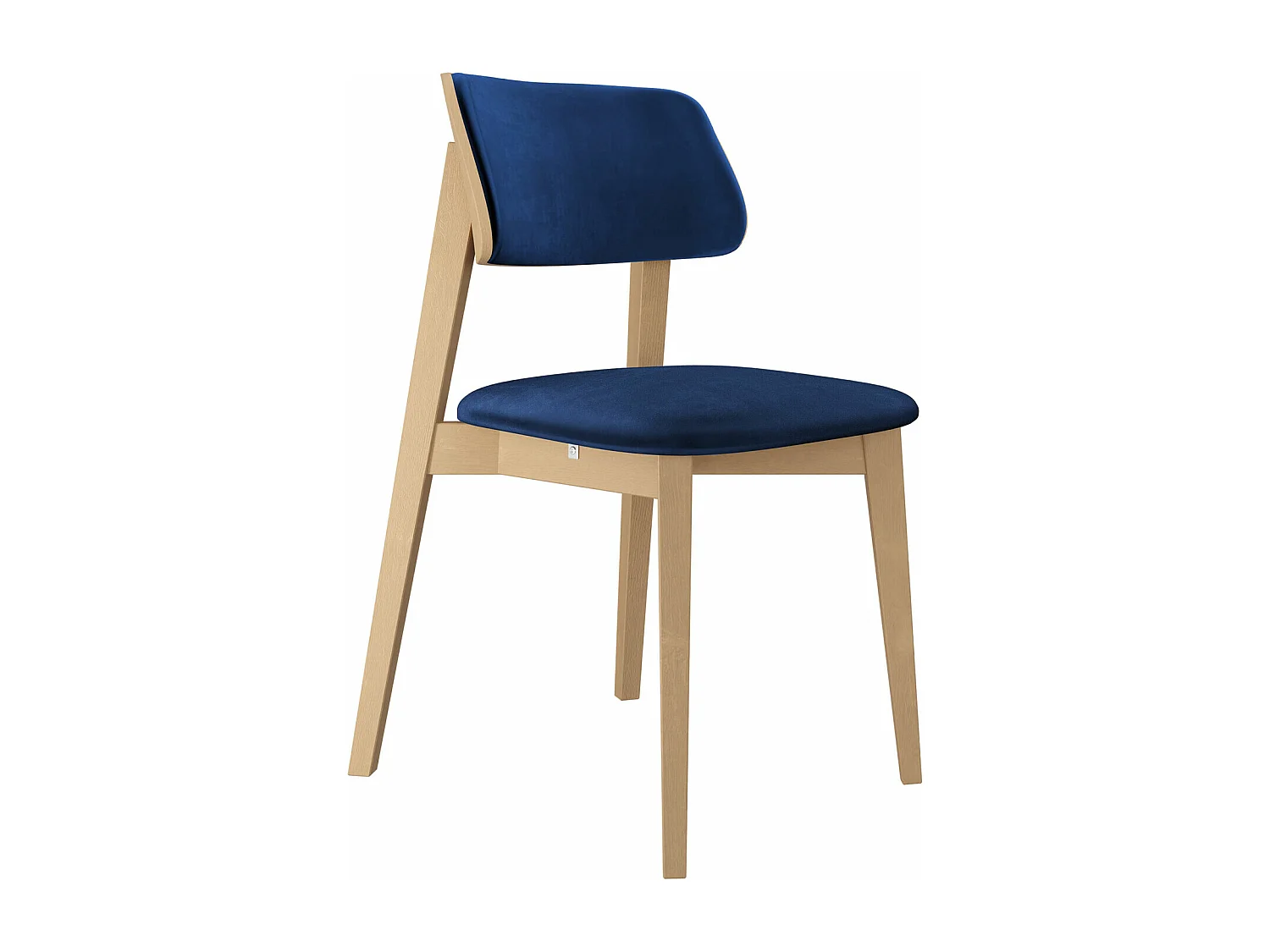 Chaise Dearborn 100, 80x46x49cm, Tissu, En bois, Bois