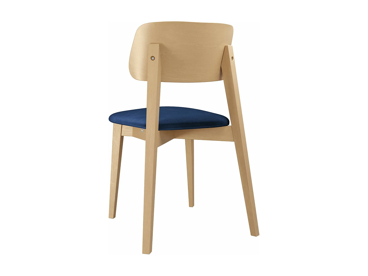 Chaise Dearborn 100, 80x46x49cm, Tissu, En bois, Bois