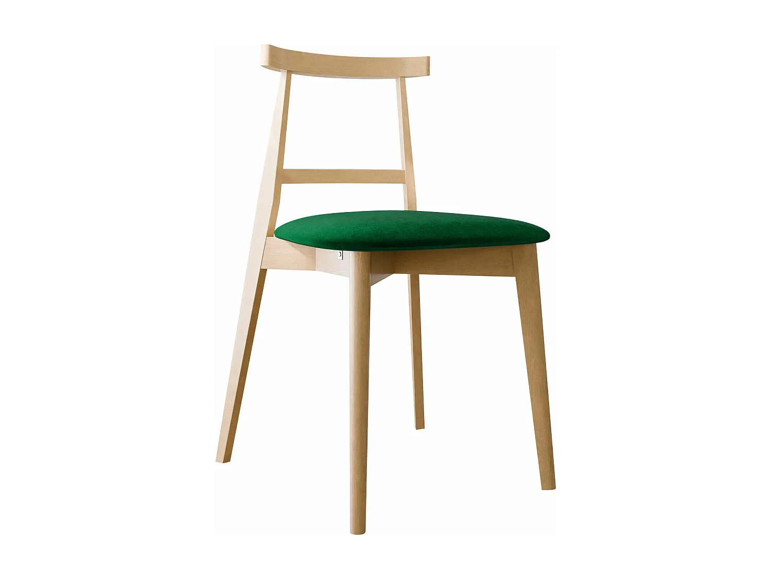 Chaise Dearborn 104, 75x48x54cm, Tapisserie, En bois, Bois