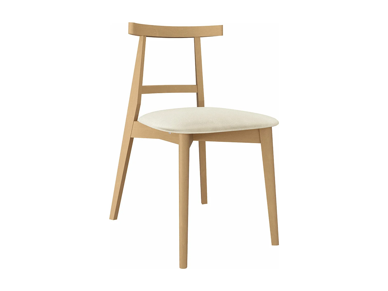 Chaise Dearborn 104, 75x48x54cm, Tapisserie, En bois, Bois