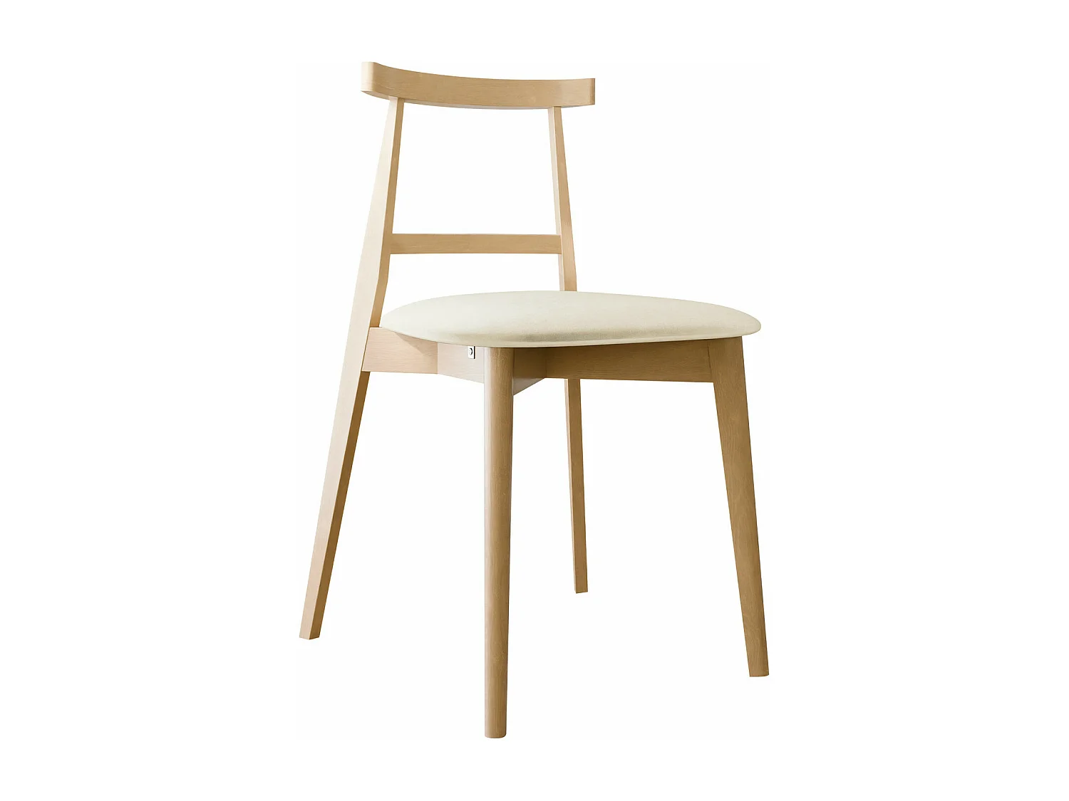 Chaise Dearborn 104, 75x48x54cm, Tissu, En bois, Bois