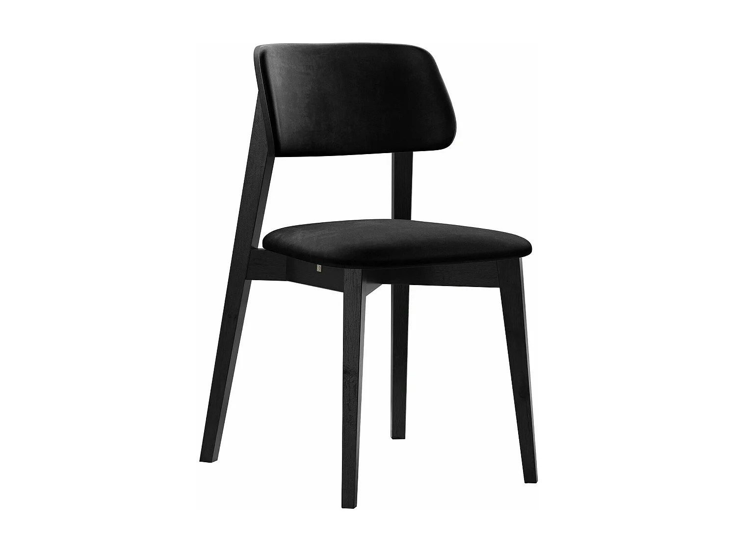 Chaise Dearborn 100, 80x46x49cm, Tapisserie, En bois, Bois