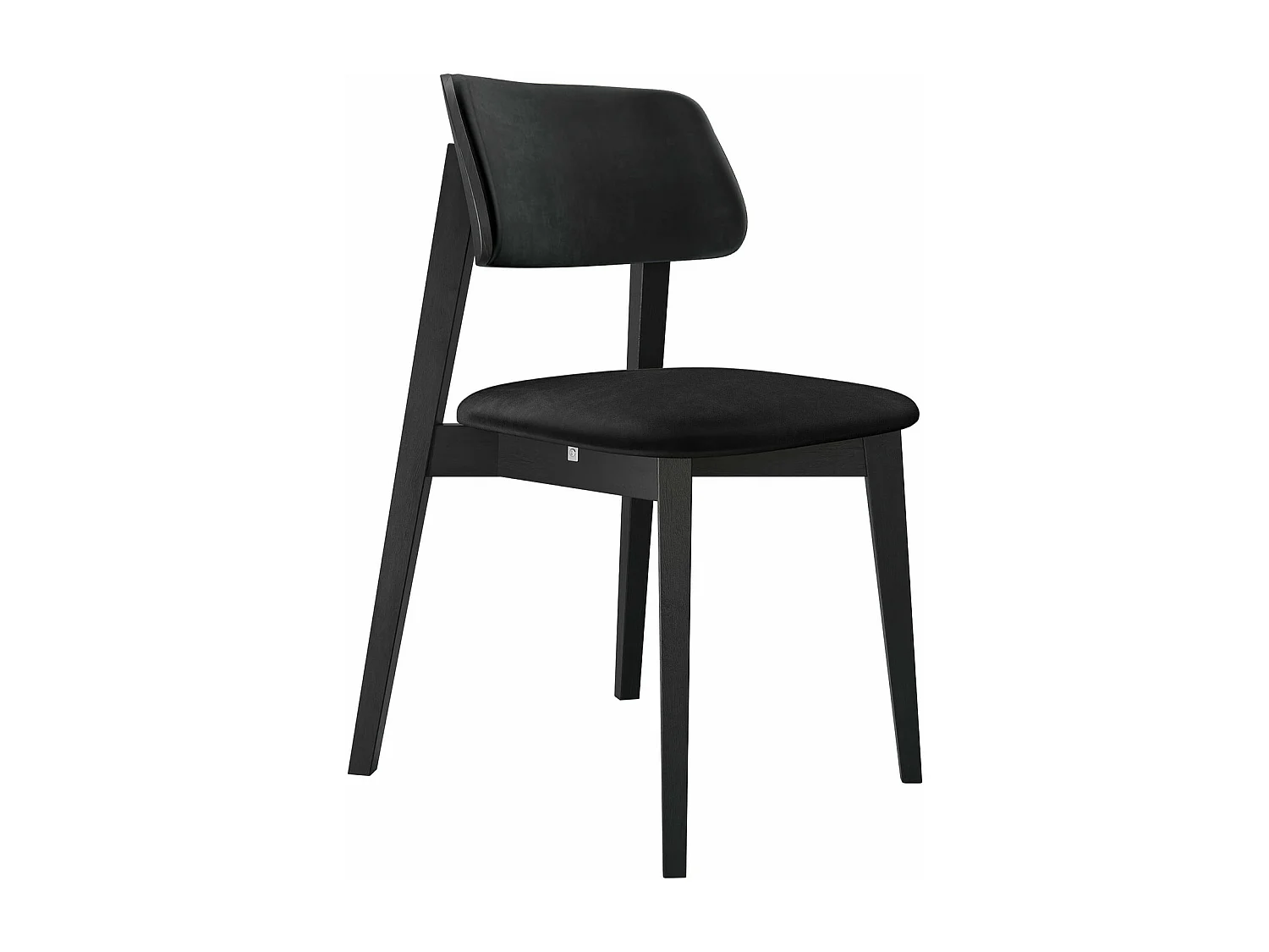 Chaise Dearborn 100, 80x46x49cm, Tissu, En bois, Bois