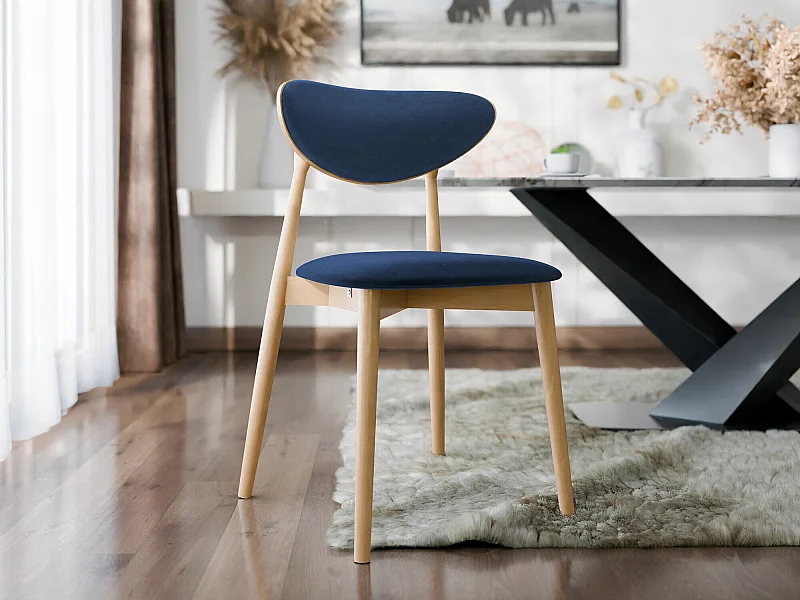 Silla Dearborn 103, 80x48x49cm, Tapiz, De madera, Madera