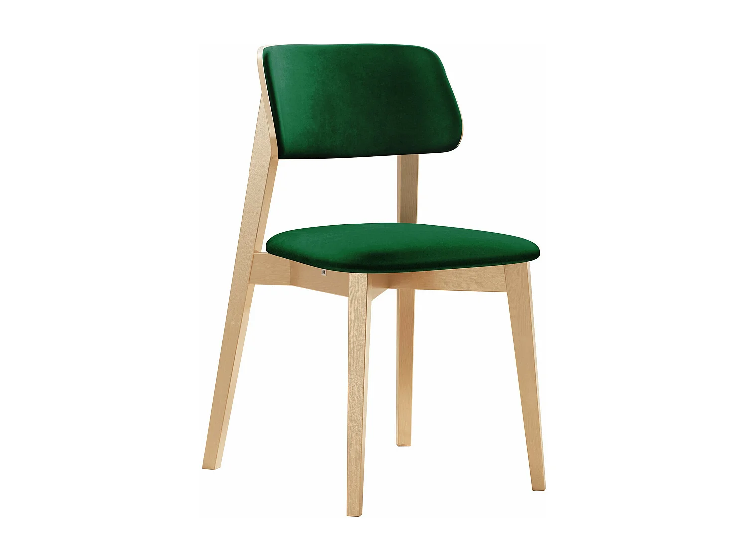 Chaise Dearborn 100, 80x46x49cm, Tapisserie, En bois, Bois