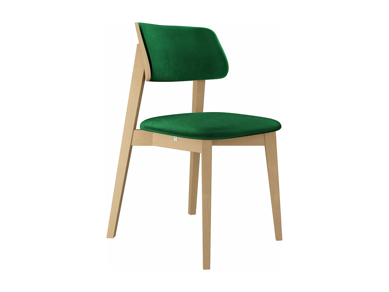 Chaise Dearborn 100, 80x46x49cm, Tapisserie, En bois, Bois