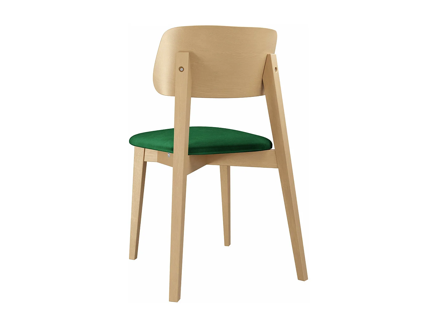 Chaise Dearborn 100, 80x46x49cm, Tapisserie, En bois, Bois