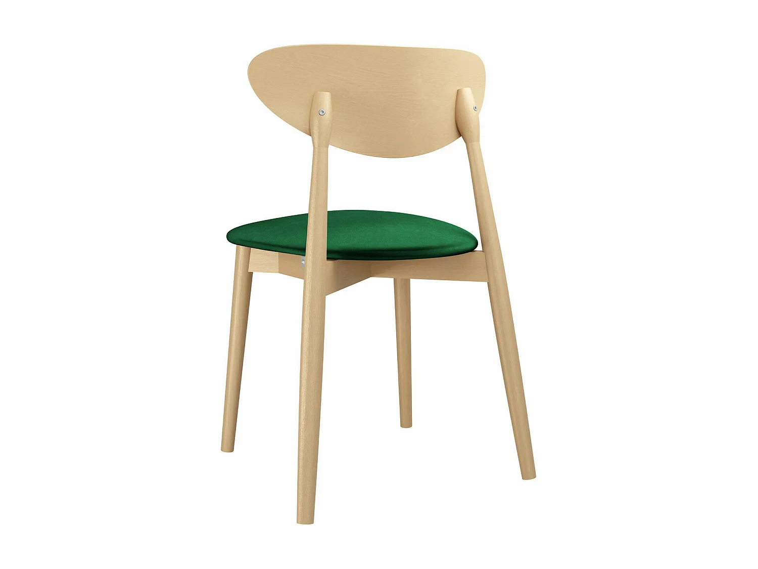 Chaise Dearborn 103, 80x48x49cm, Tapisserie, En bois, Bois