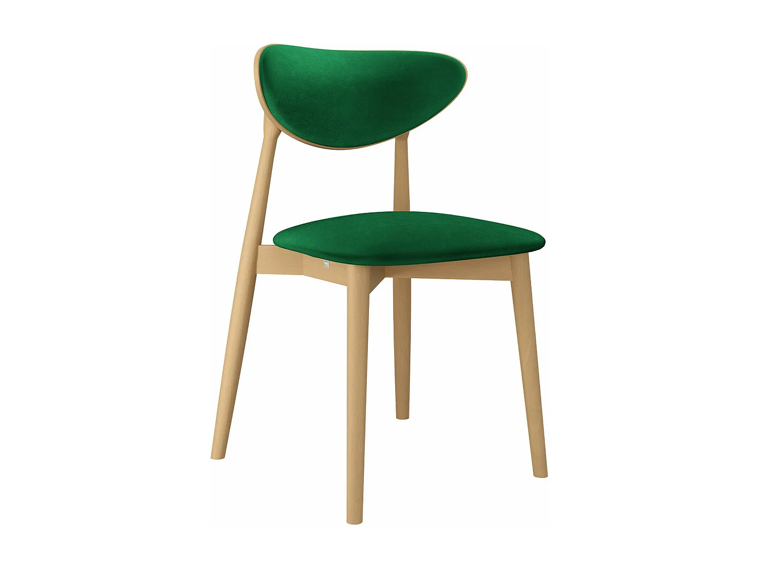 Chaise Dearborn 103, 80x48x49cm, Tissu, En bois, Bois