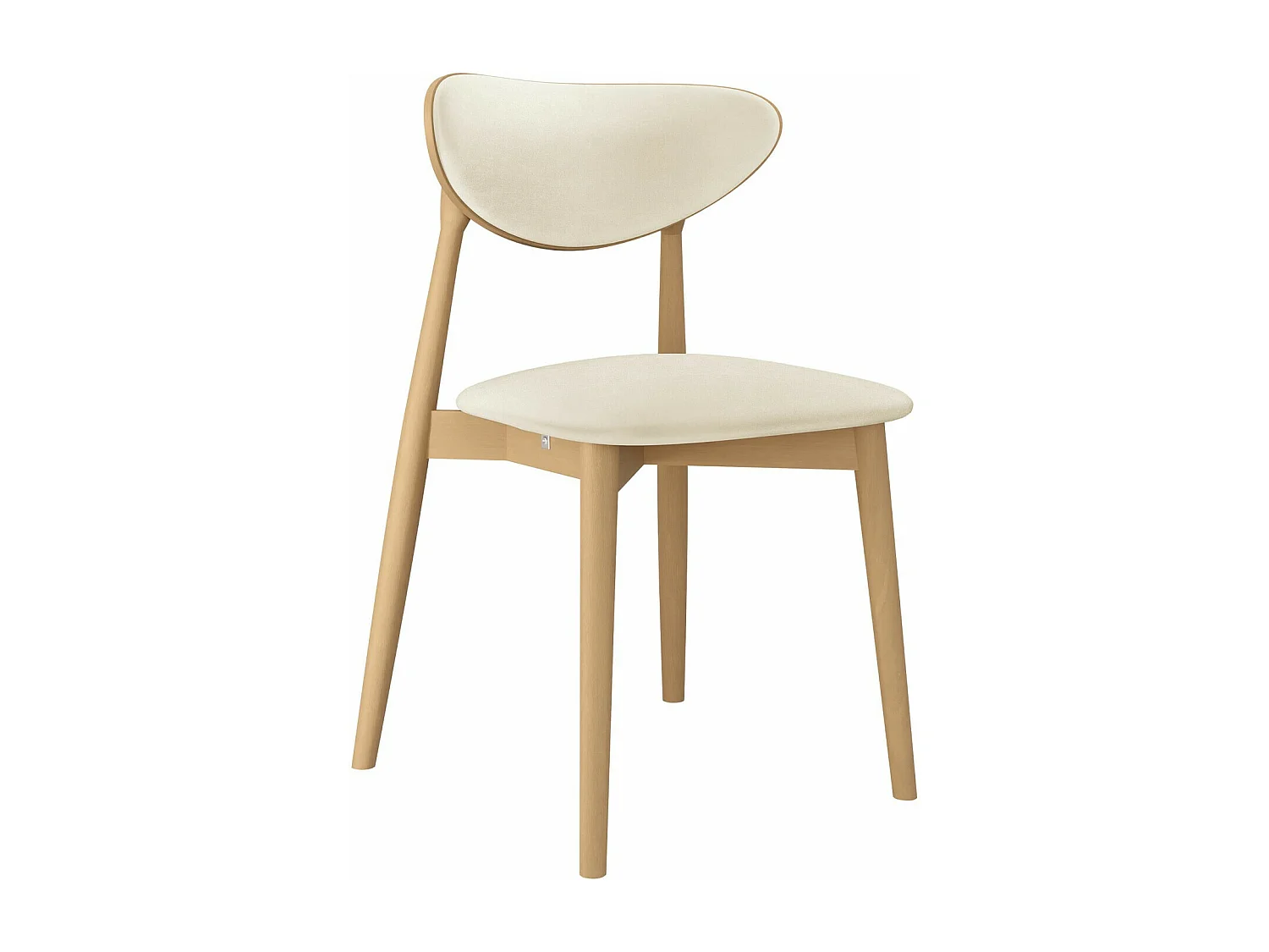 Chaise Dearborn 103, 80x48x49cm, Tissu, En bois, Bois