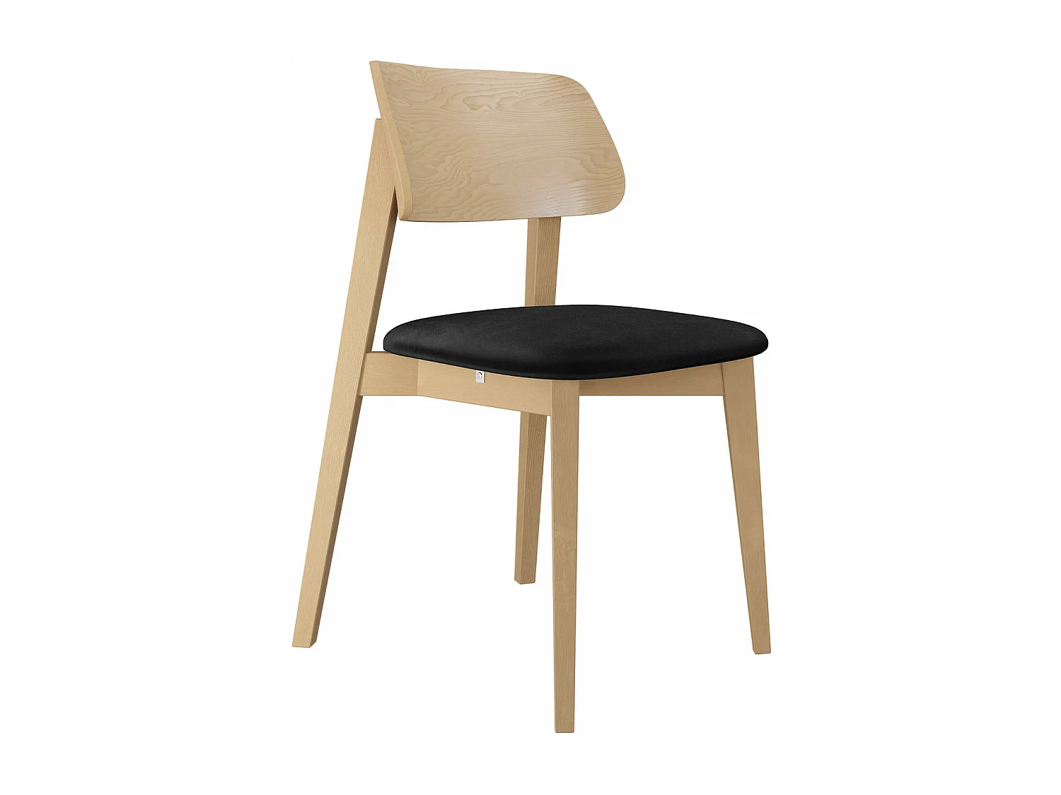 Chaise Dearborn 101, 80x46x49cm, Tissu, En bois, Bois