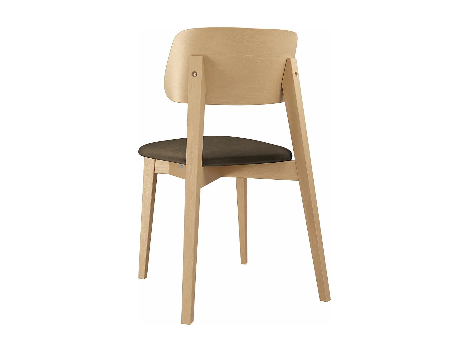 Chaise Dearborn 100, 80x46x49cm, Tissu, En bois, Bois