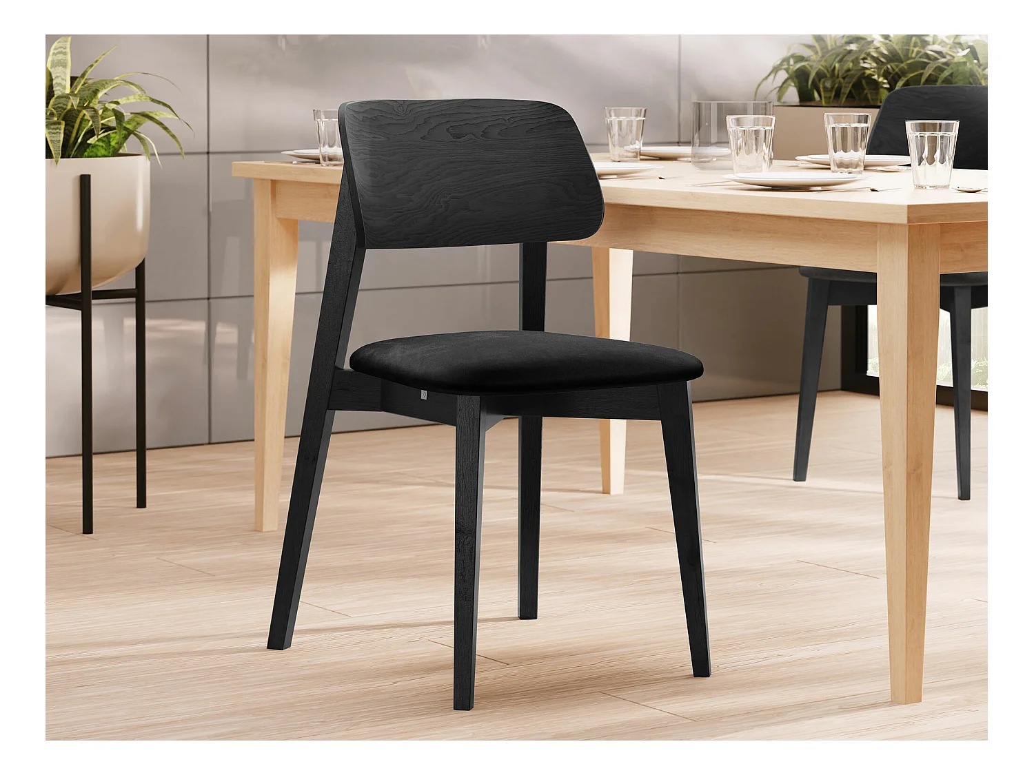 Silla Dearborn 101, 80x46x49cm, Tapiz, De madera, Madera