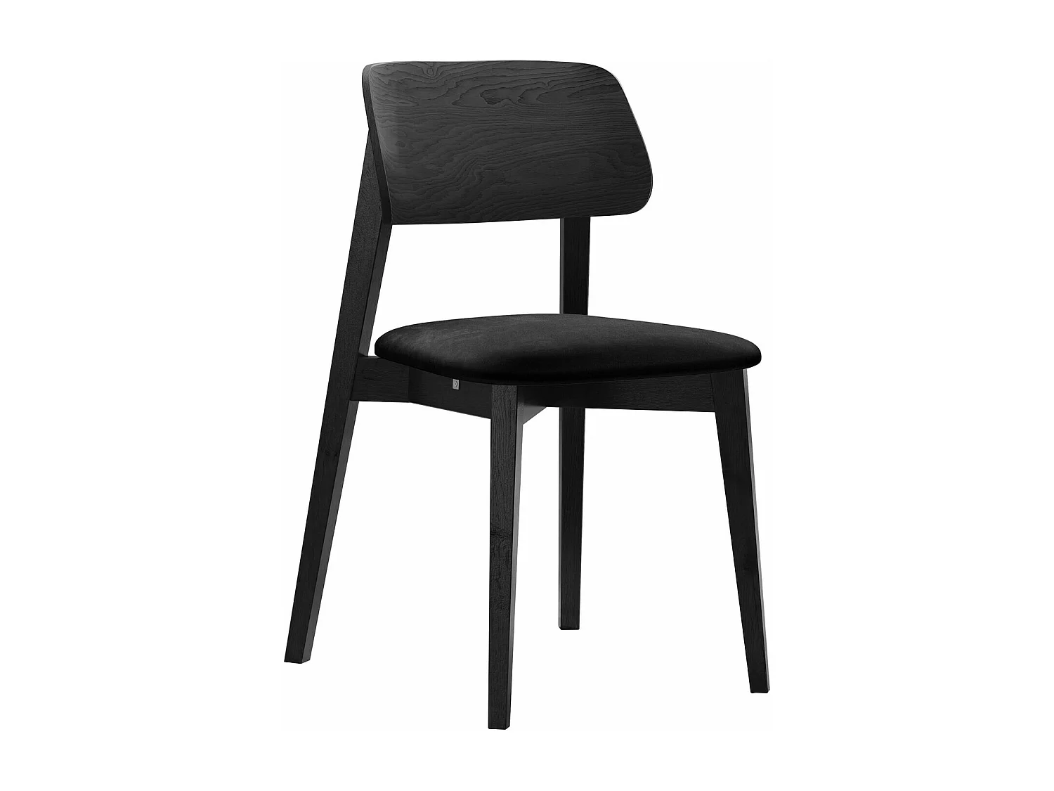 Chaise Dearborn 101, 80x46x49cm, Tissu, En bois, Bois