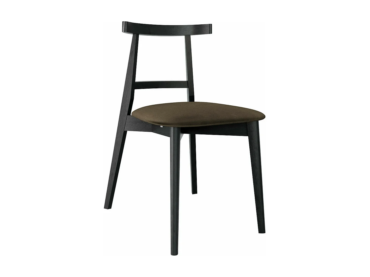 Chaise Dearborn 104, 75x48x54cm, Tissu, En bois, Bois