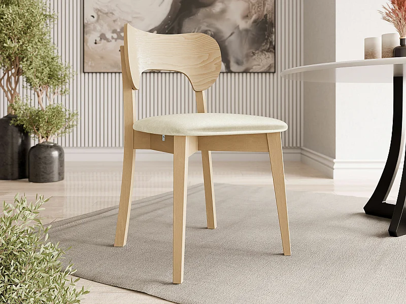 Silla Dearborn 102, 80x48x51cm, Tapiz, De madera, Madera