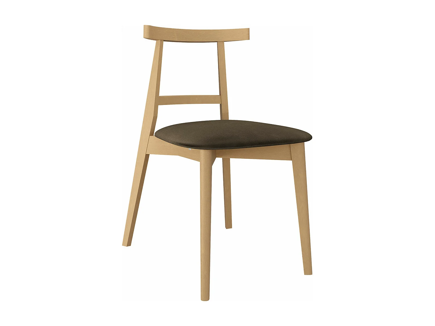 Silla Dearborn 104, 75x48x54cm, Tapiz, De madera, Madera