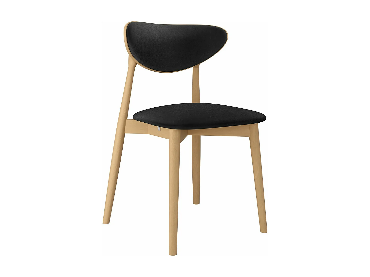 Chaise Dearborn 103, 80x48x49cm, Tapisserie, En bois, Bois