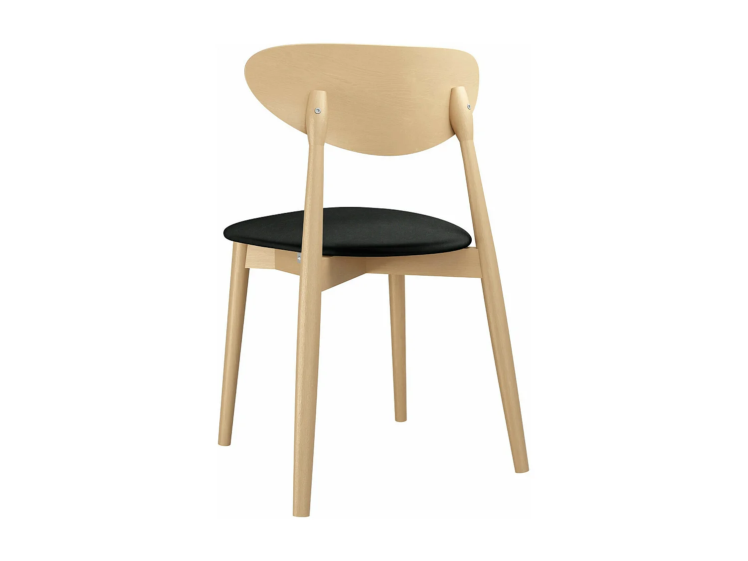 Chaise Dearborn 103, 80x48x49cm, Tissu, En bois, Bois