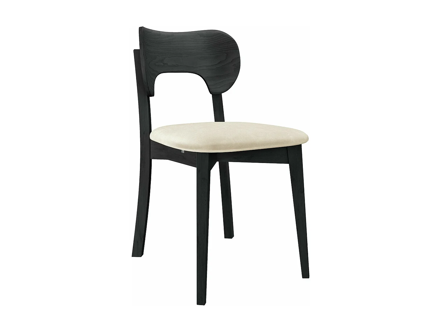 Chaise Dearborn 102, 80x48x51cm, Tapisserie, En bois, Bois