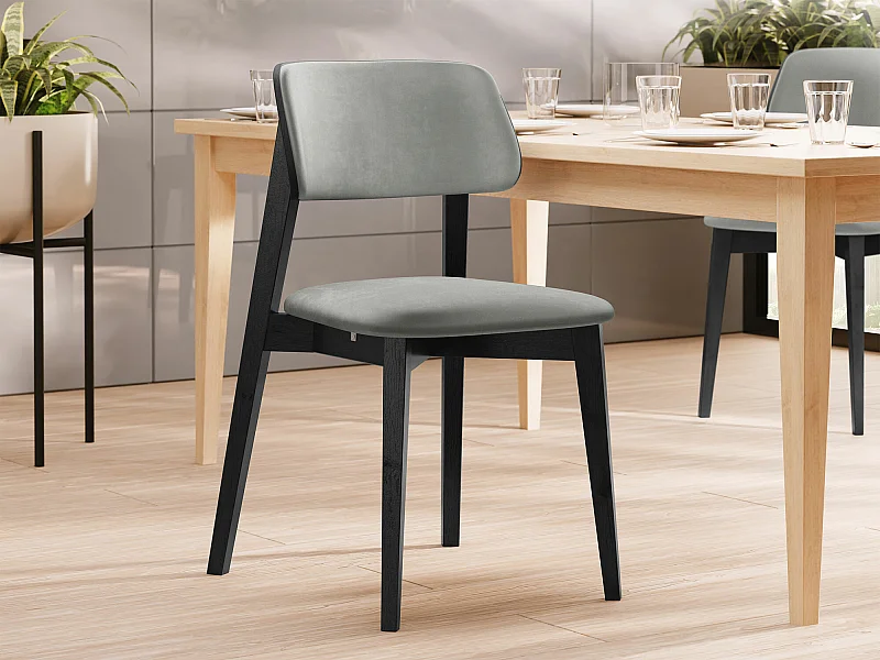 Silla Dearborn 100, 80x46x49cm, Tapiz, De madera, Madera