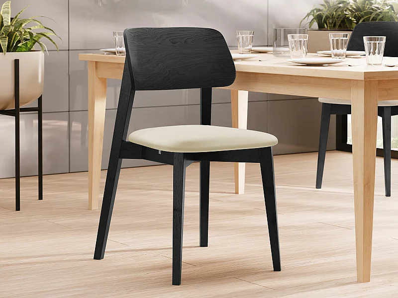 Silla Dearborn 101, 80x46x49cm, Tapiz, De madera, Madera