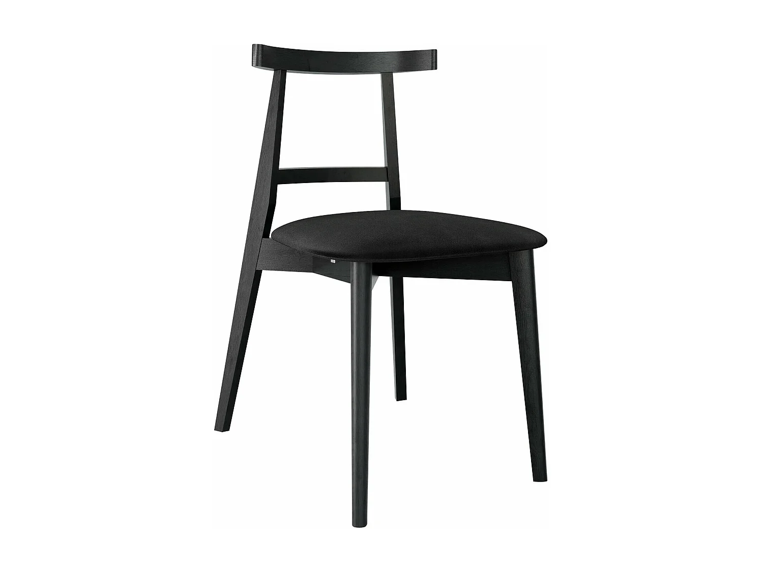 Chaise Dearborn 104, 75x48x54cm, Tissu, En bois, Bois