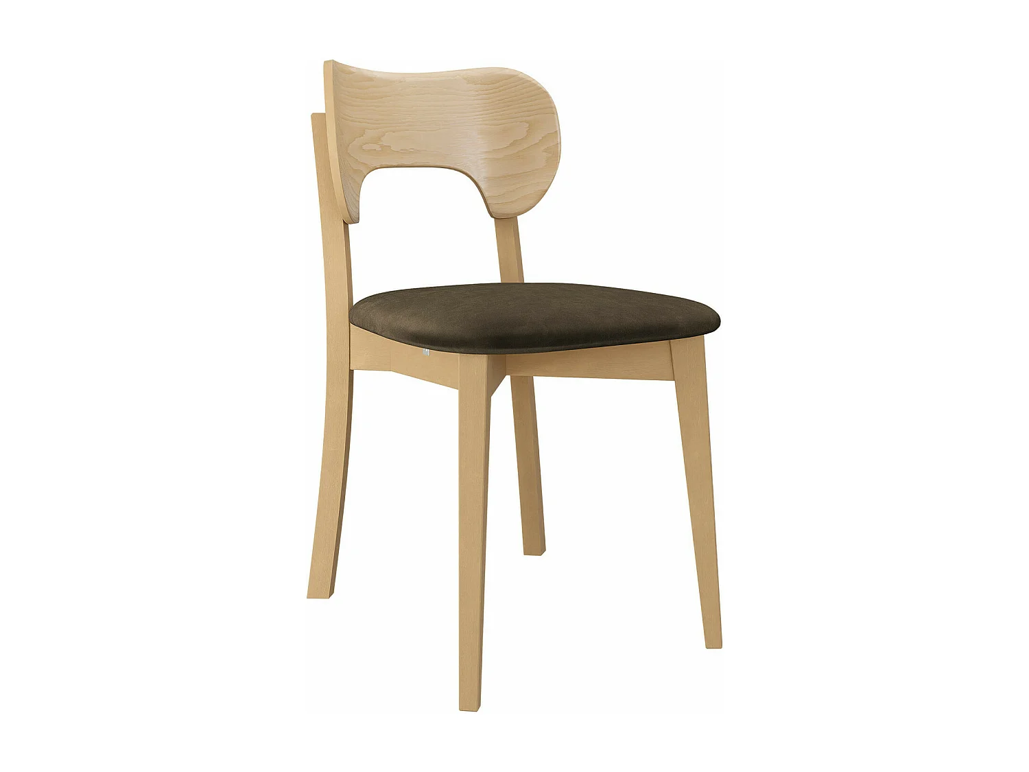 Chaise Dearborn 102, 80x48x51cm, Tissu, En bois, Bois