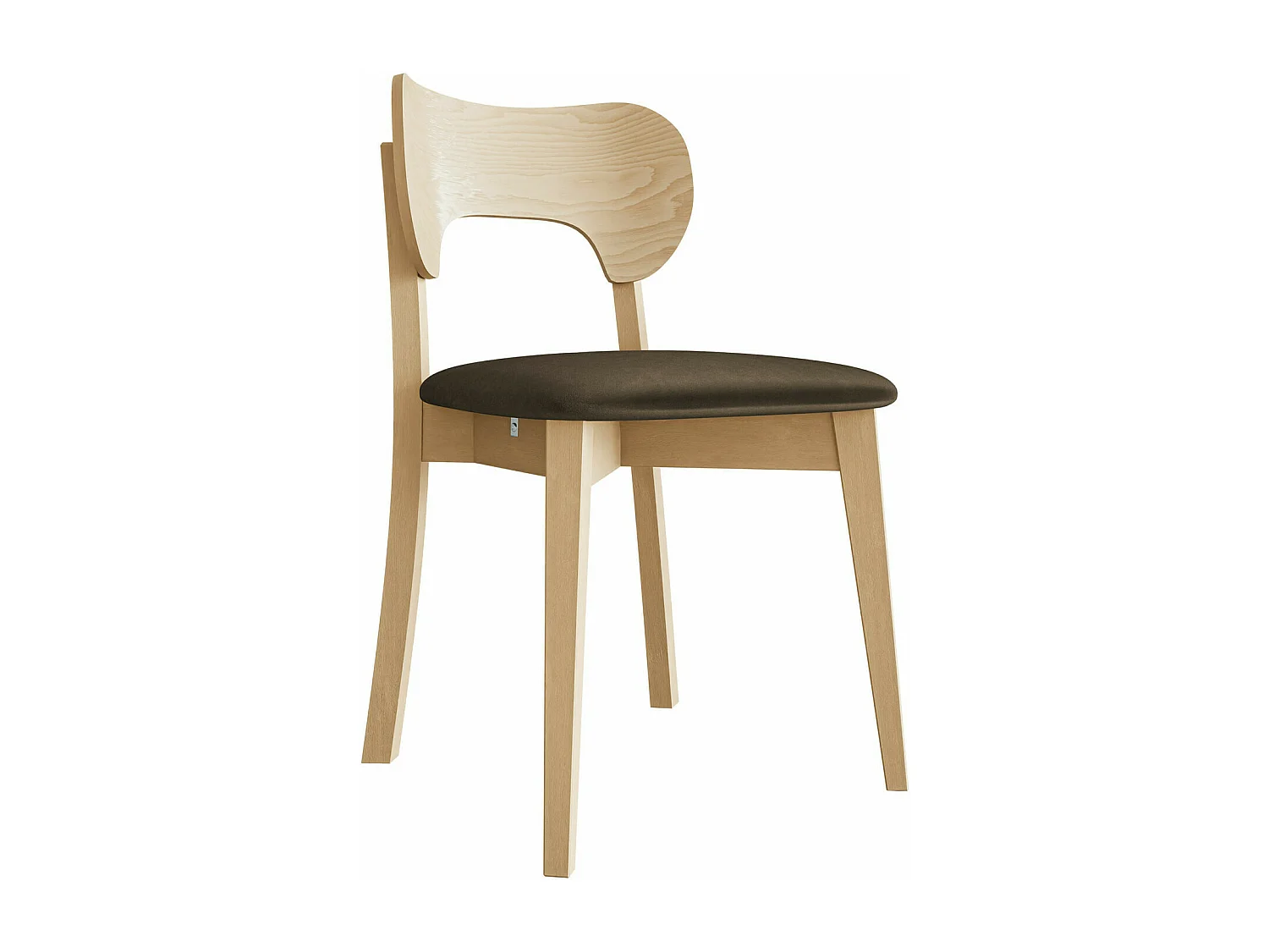 Chaise Dearborn 102, 80x48x51cm, Tissu, En bois, Bois