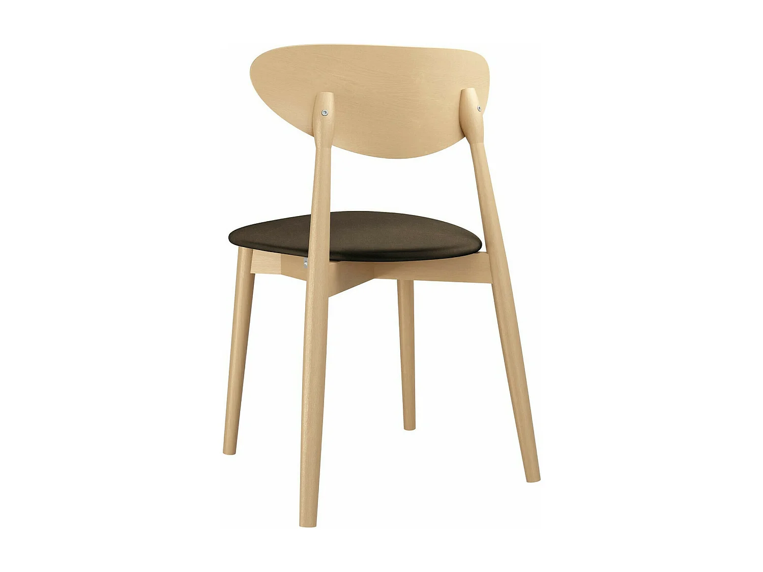 Chaise Dearborn 103, 80x48x49cm, Tissu, En bois, Bois