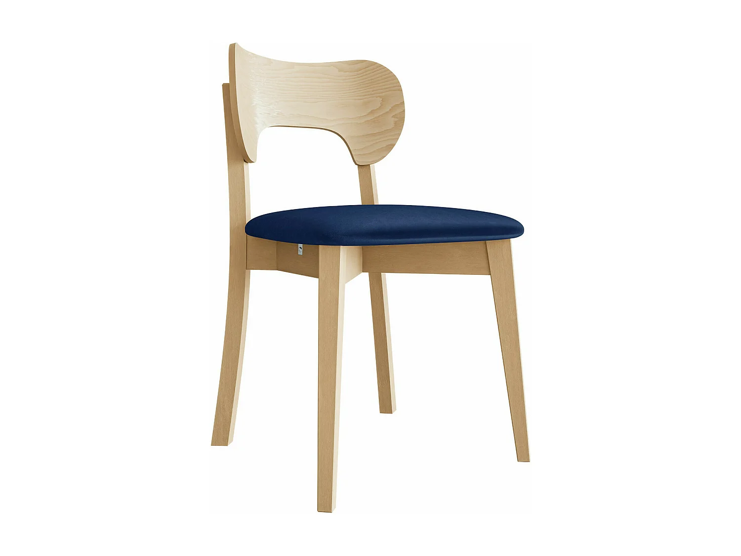 Chaise Dearborn 102, 80x48x51cm, Tissu, En bois, Bois