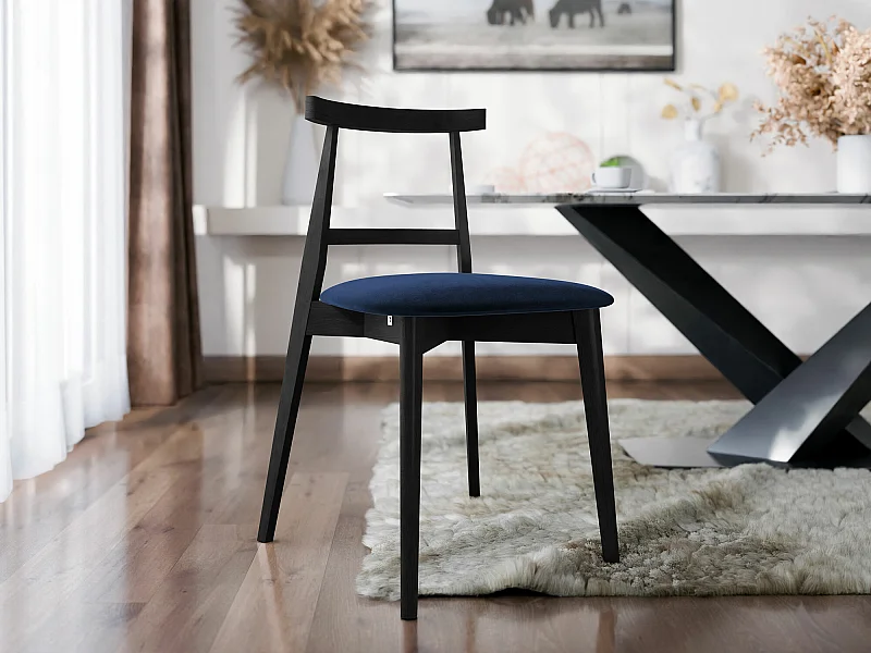 Silla Dearborn 104, 75x48x54cm, Tapiz, De madera, Madera