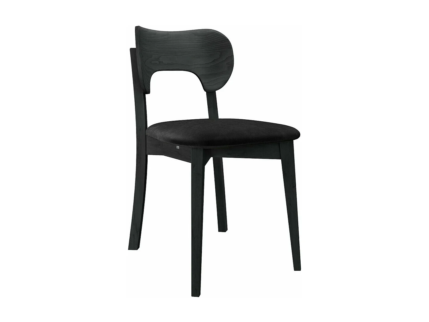 Chaise Dearborn 102, 80x48x51cm, Tapisserie, En bois, Bois