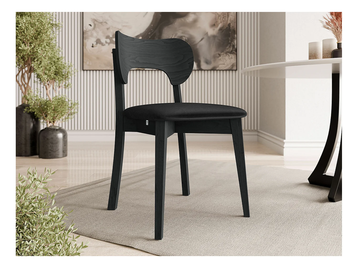 Silla Dearborn 102, 80x48x51cm, Tapiz, De madera, Madera