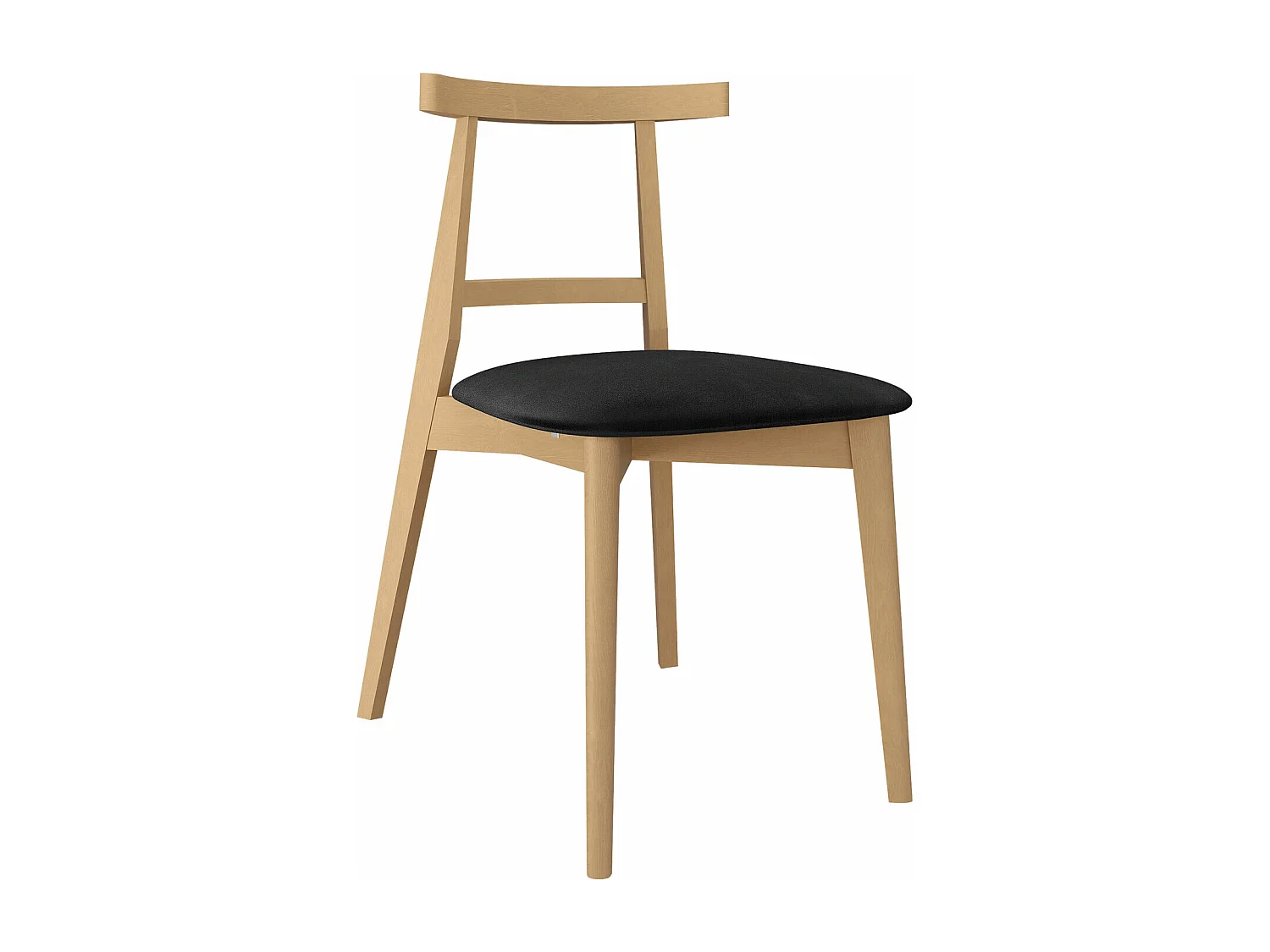 Chaise Dearborn 104, 75x48x54cm, Tapisserie, En bois, Bois