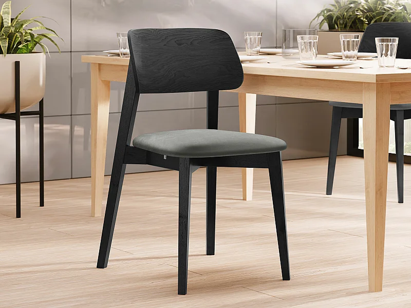 Silla Dearborn 101, 80x46x49cm, Tapiz, De madera, Madera