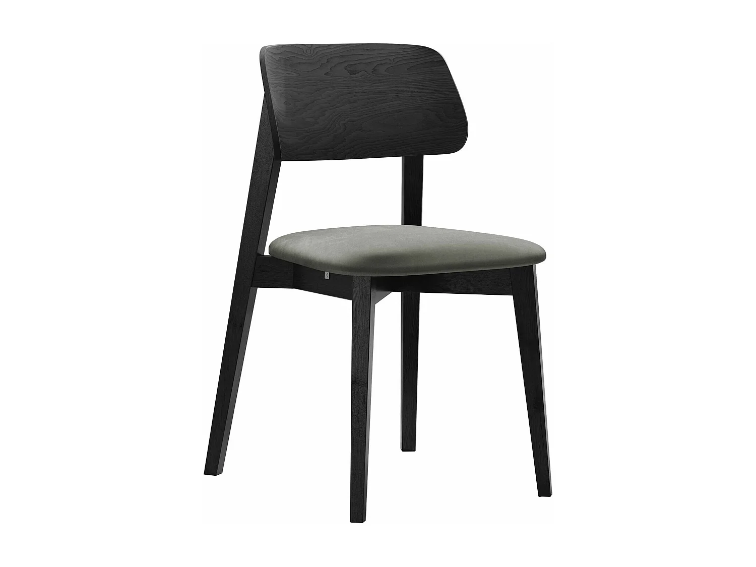 Chaise Dearborn 101, 80x46x49cm, Tissu, En bois, Bois