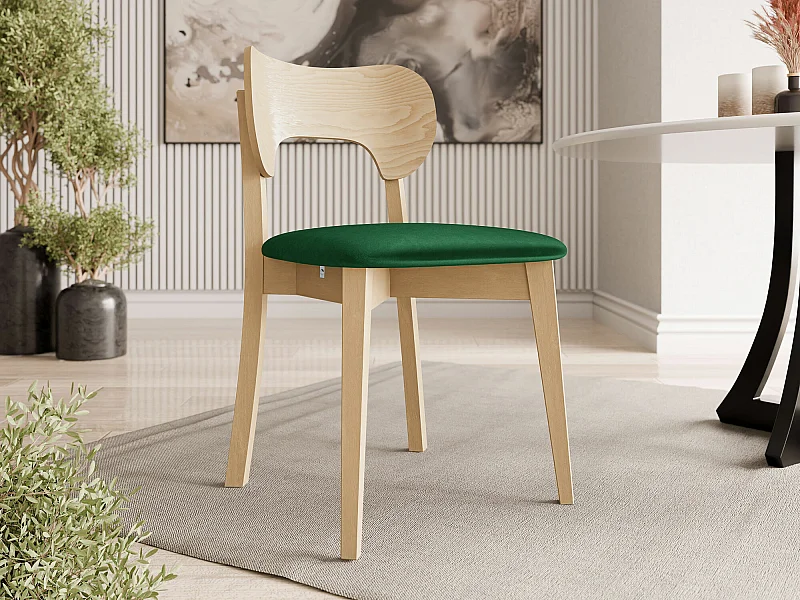 Cadeira Dearborn 102, Tecido, De madeira, Madeira, 80x48x51cm