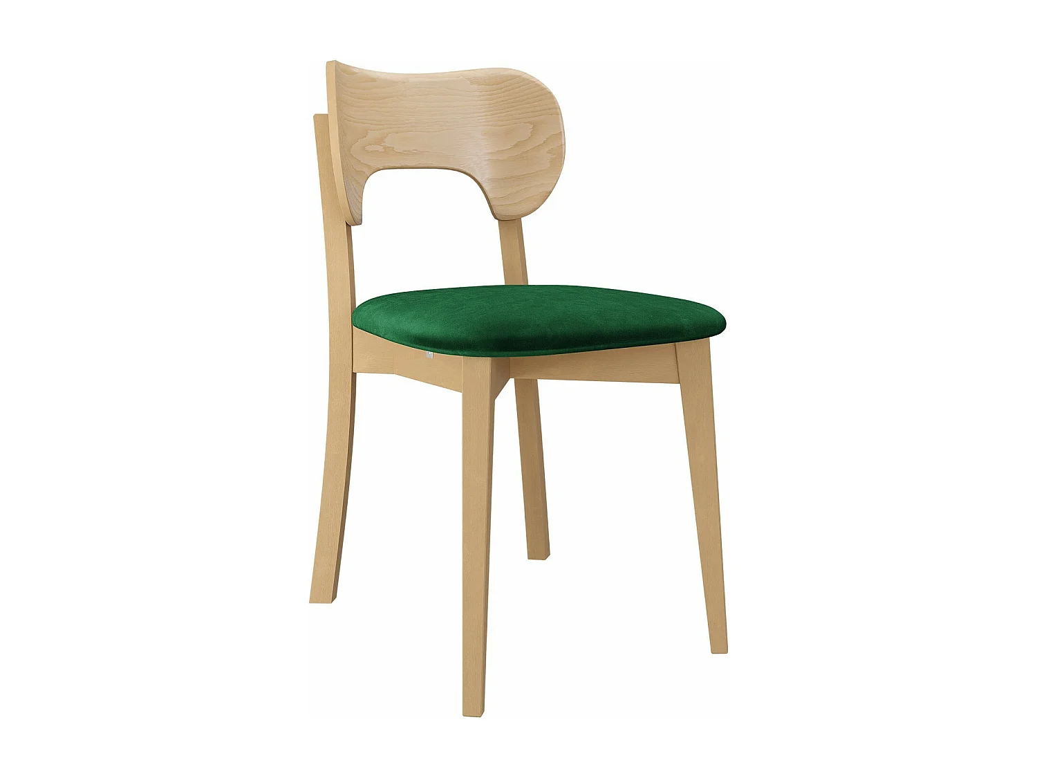 Chaise Dearborn 102, 80x48x51cm, Tapisserie, En bois, Bois