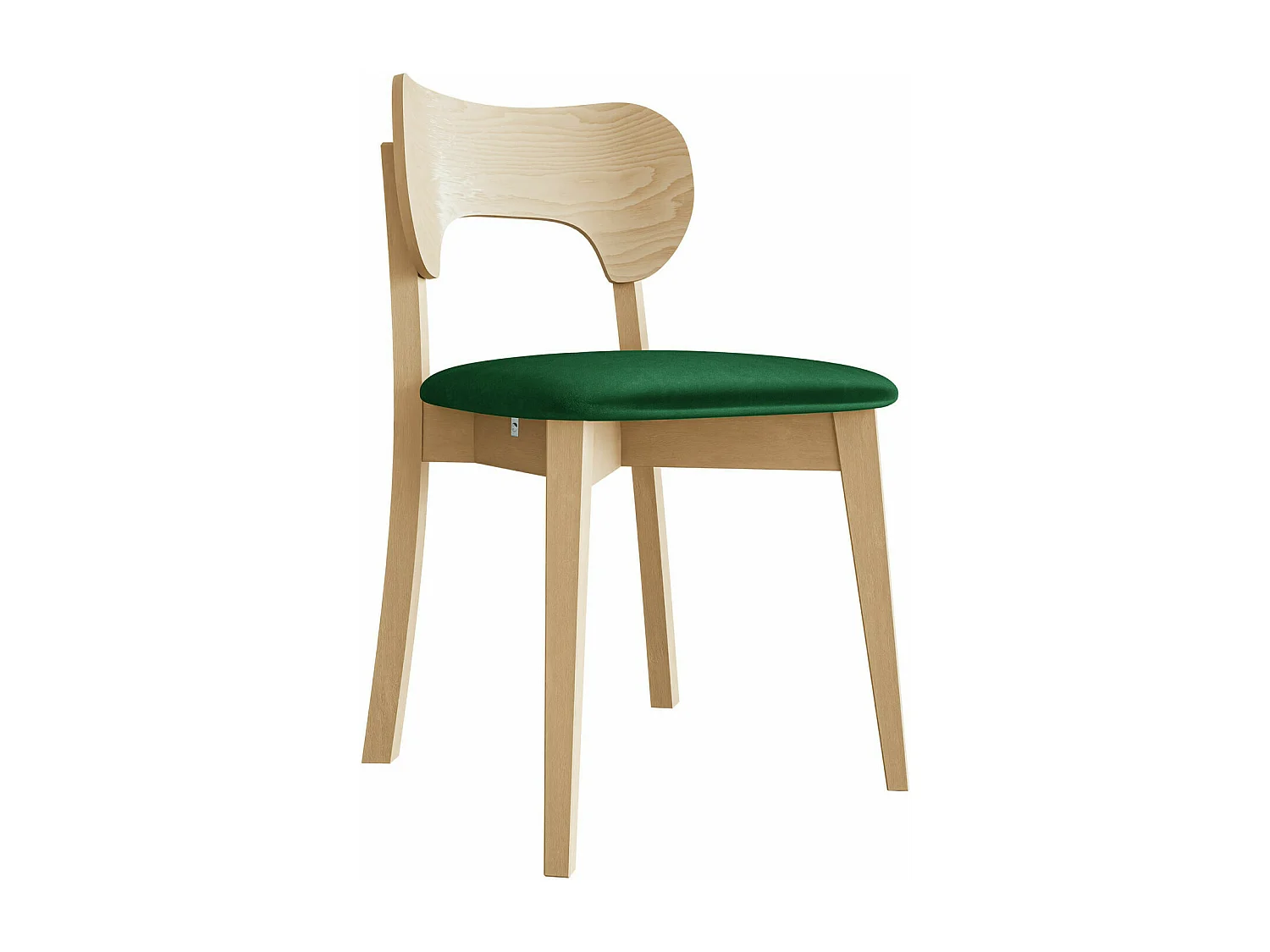 Chaise Dearborn 102, 80x48x51cm, Tapisserie, En bois, Bois