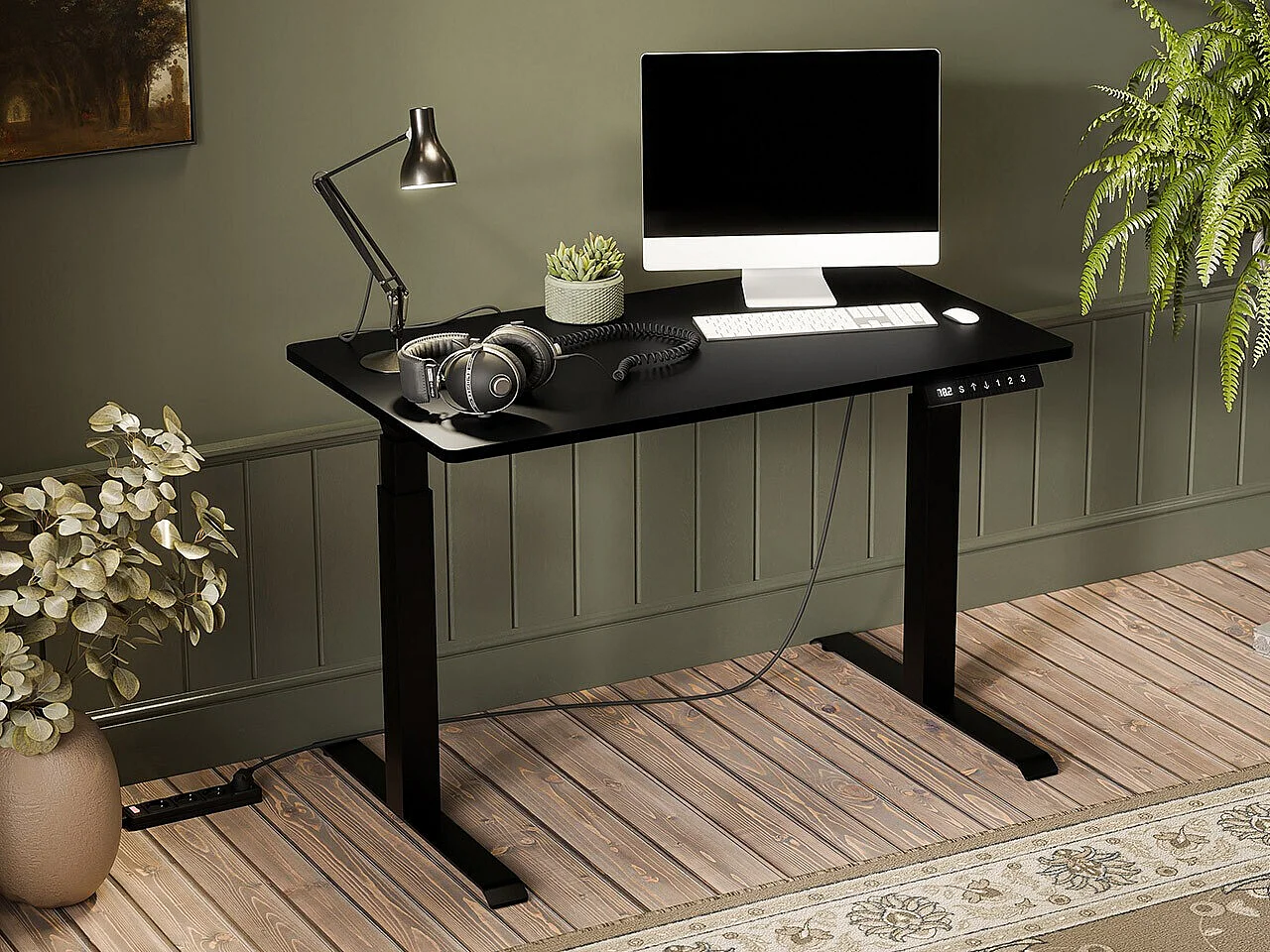 Table de travail réglable en hauteur Charlotte 194, Électrique|Réglable en hauteur, 72cm