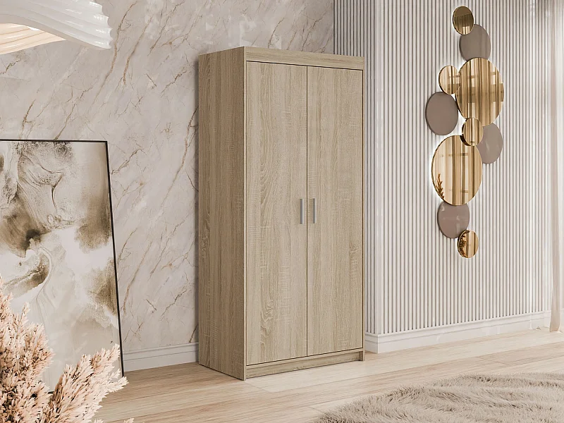 Roupeiro Novduni 100, Número de prateleiras: 5, 19x9x5cm