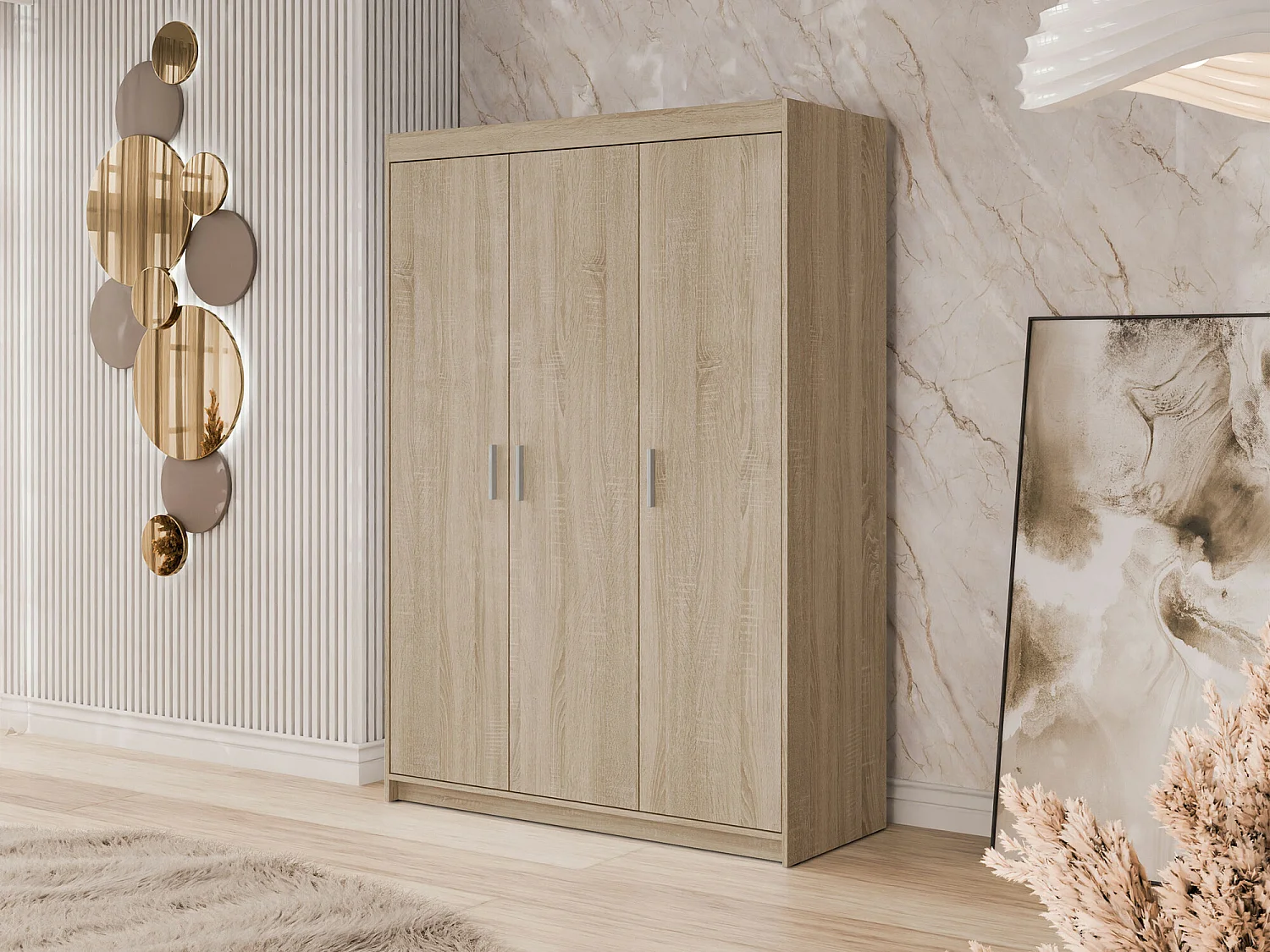 Roupeiro Novduni 101, Número de prateleiras: 5, 19x13x5cm