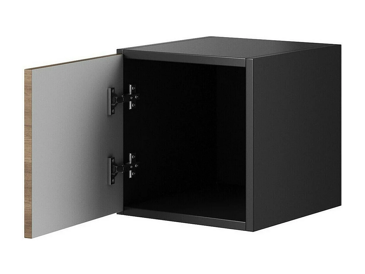 Armoire murale Corbele 104, Chêne wotan|Anthracite, 38x38cm, Le nombre de portes: 139cm