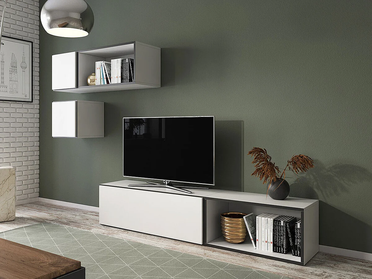 Armoire murale Corbele 104, Blanc, 38x38cm, Le nombre de portes: 139cm, MDF|Stratifié