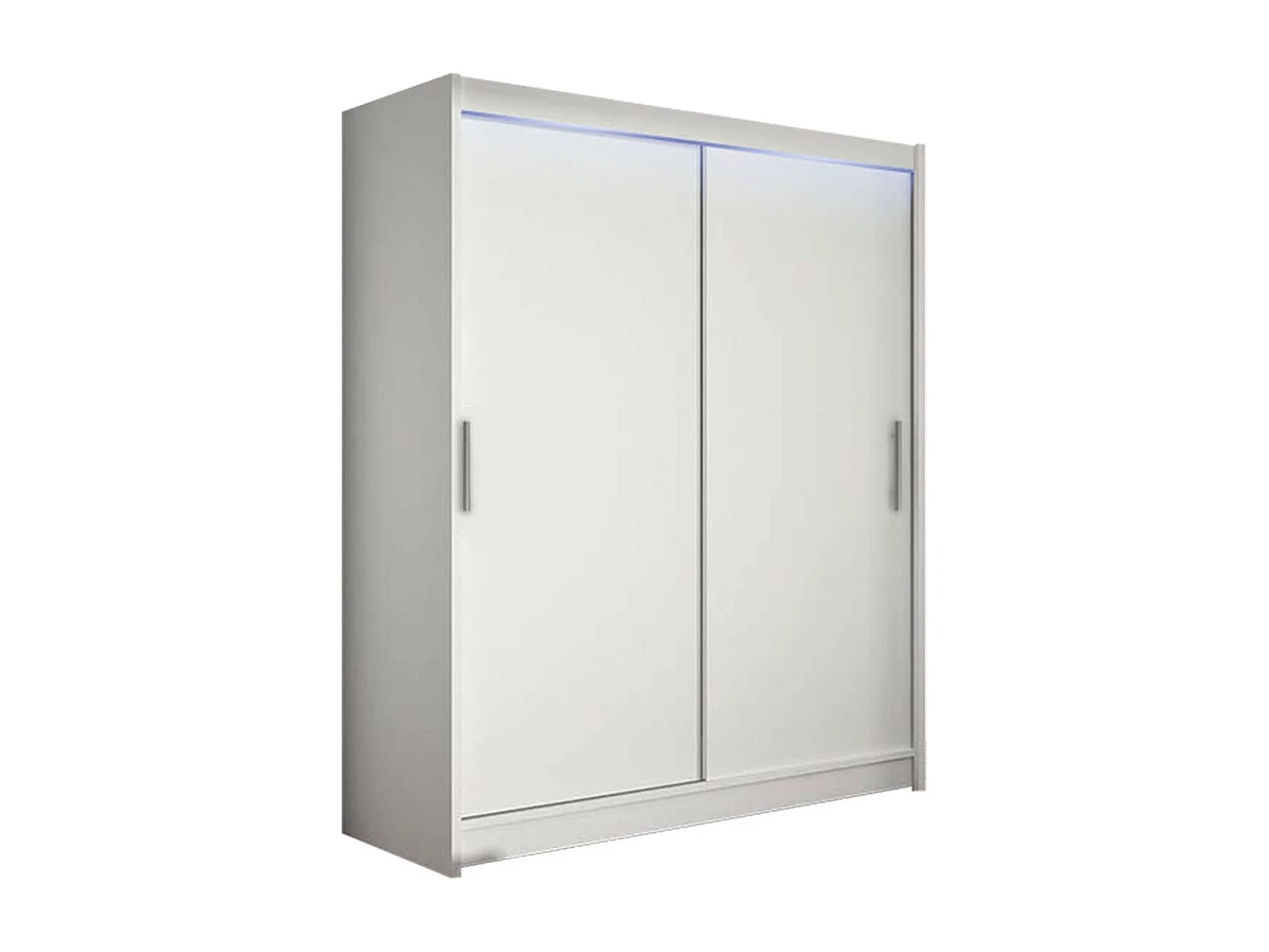 Armario Closico 103, Blanco, 200x150x58cm, Puertas de armario: Correderas